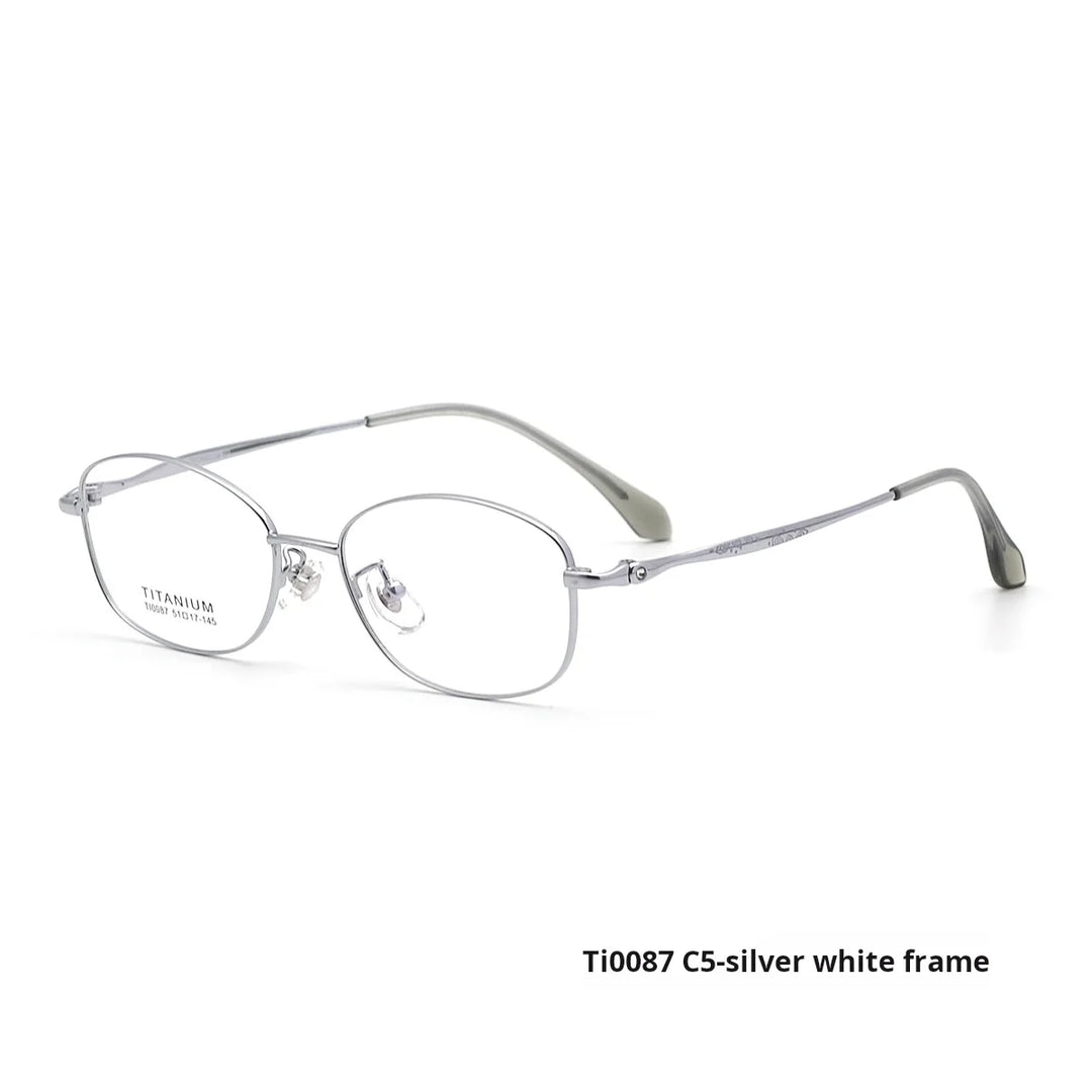 Xbora Women's Full Rim Oval Polygon Titanium Eyeglasses 540087