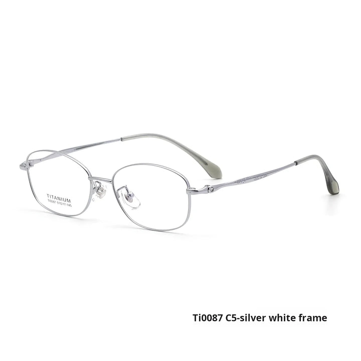 Xbora Women's Full Rim Oval Polygon Titanium Eyeglasses 540087