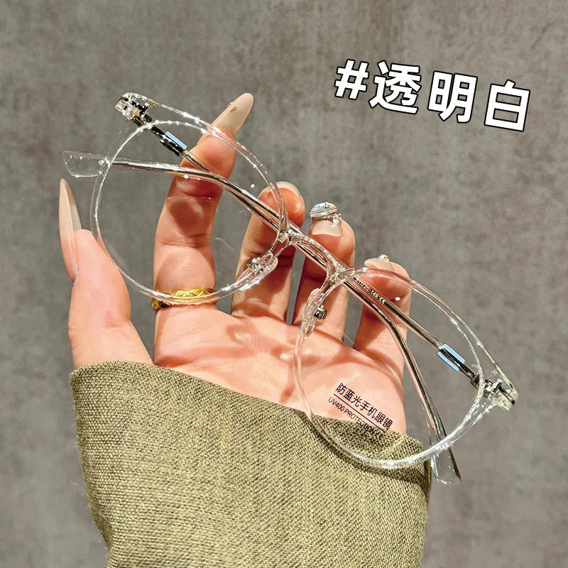 Zirosat Women's Full Rim Round Square Tr 90 Alloy Eyeglasses 98984