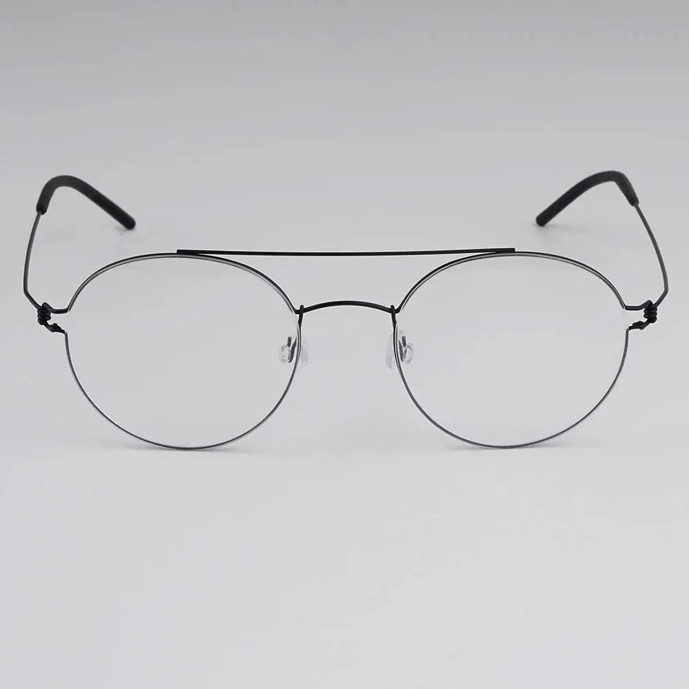 Bobbie 165342 Unisex 138mm Full Rim Oval Double Bridge Titanium  Frames FuzWeb