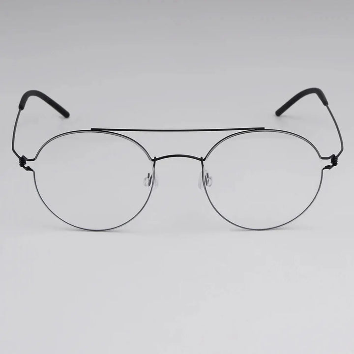 Bobbie 165342 Unisex 138mm Full Rim Oval Double Bridge Titanium  Frames FuzWeb