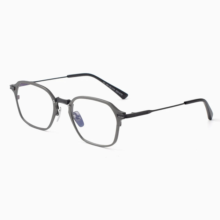 Black Mask Unisex Full Rim Square Titanium Acetate Eyeglasses 812425