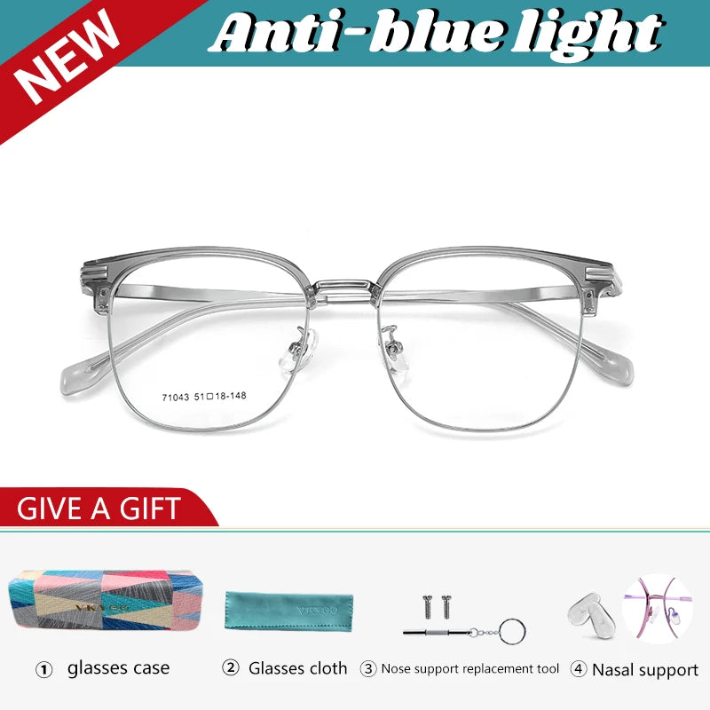 Vicky Unisex Full Rim Oval Square Tr 90 Alloy Reading Glasses 71043