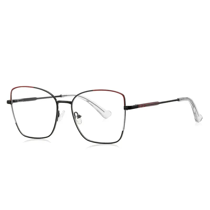 Vicky Women's Full Rim Large Square Alloy Reading Glasses 3062 — view 1 | Vicky at FuzWeb