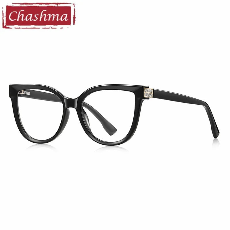 Chashma Ochki Women's Full Rim Cat Eye Tr 90 Alloy Eyeglasses 882282