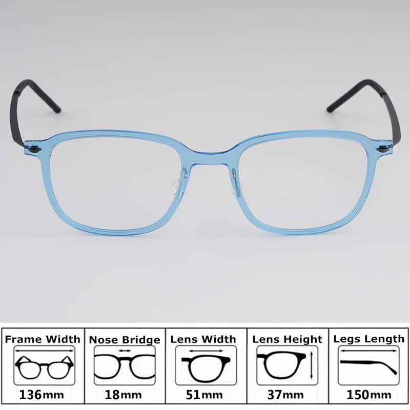 Bobbie Unisex Full Rim Square Acetate Eyeglasses 65-Series