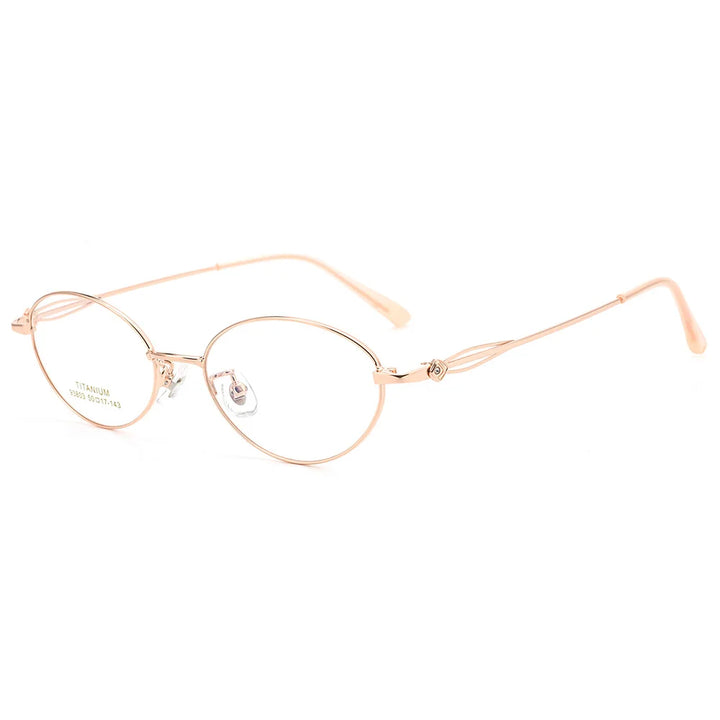 Gmei Optical 93803 women's oval titanium prescription eyeglasses — view 7