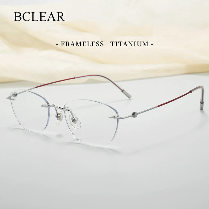 Bclear Women Rimless Butterfly Titanium Eyeglasses BSF-6071WK