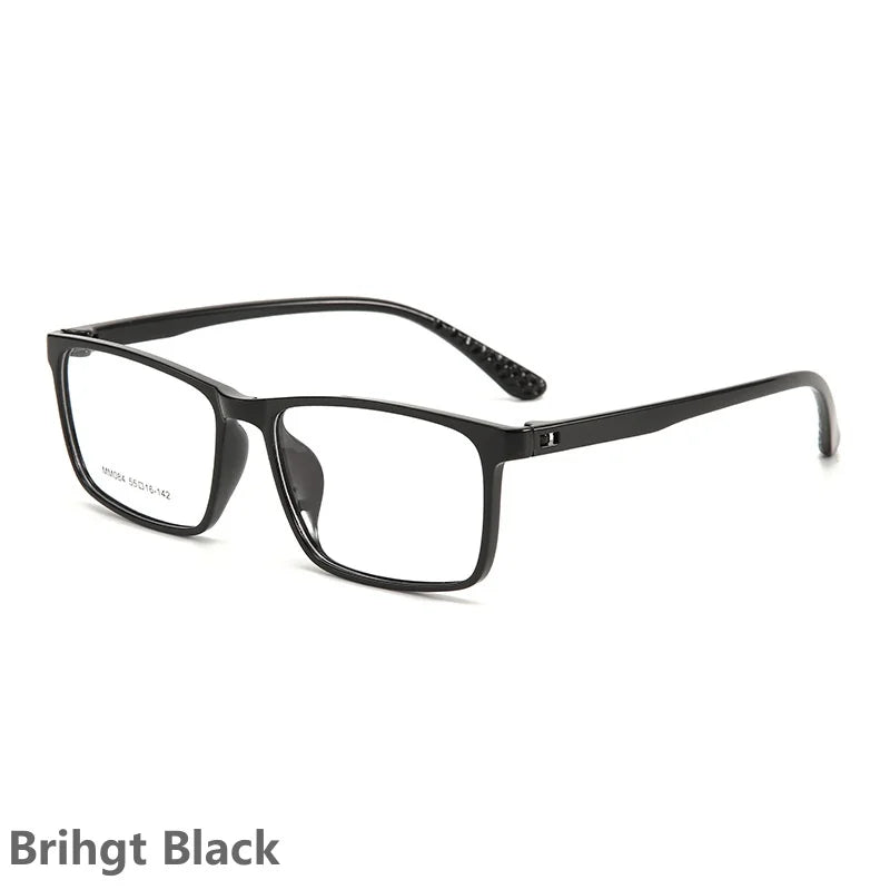 KatKani Unisex Full Rim Square Tr 90 Screwless Eyeglasses Mm084 Full Rim KatKani Eyeglasses Brihgt Black  