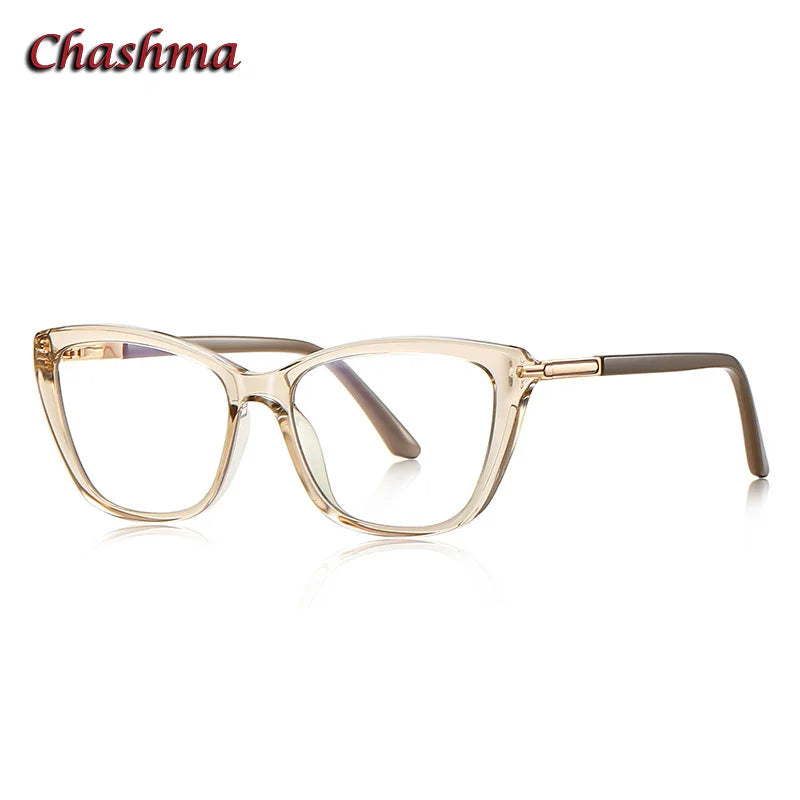 Chashma Ochki Women's Full Rim Cat Eye Tr 90 Titanium Eyeglasses 22334