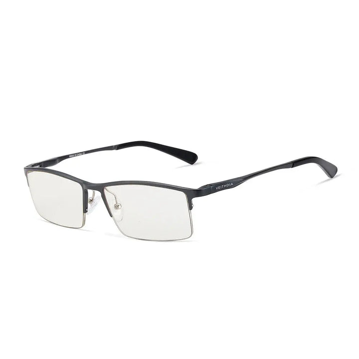 Hdcrafter Unisex Semi-Rimless Rectangle Aluminium Magnesium Alloy Frames 872100 FuzWeb