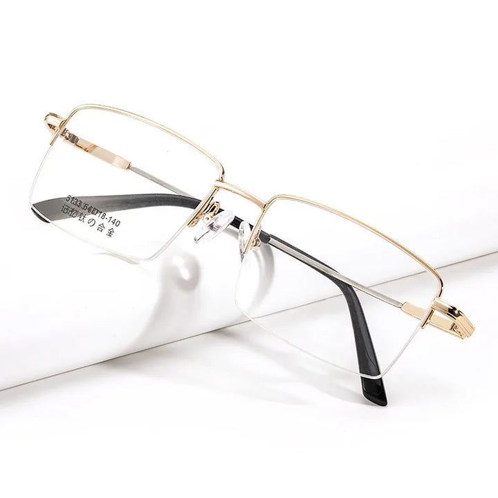 Gmei Optical 5133 unisex semi-rimless titanium alloy prescription eyeglasses — view 6