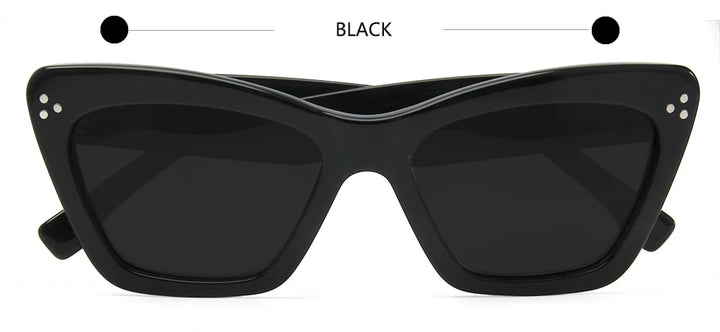 Esnbie Women's Full Rim Polygon Cat Eye Acetate Sunglasses 230201