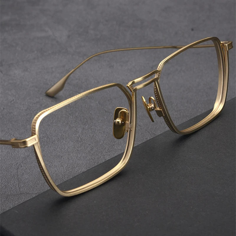 Blackmask Unisex Full Rim Square Titanium Eyeglasses BM-D125