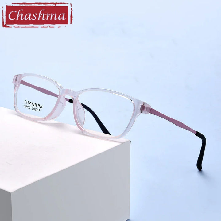 Chashma Ottica Unisex Youth's Full Rim Square Tr 90 Titanium Eyeglasses 99100 Full Rim Chashma Ottica   