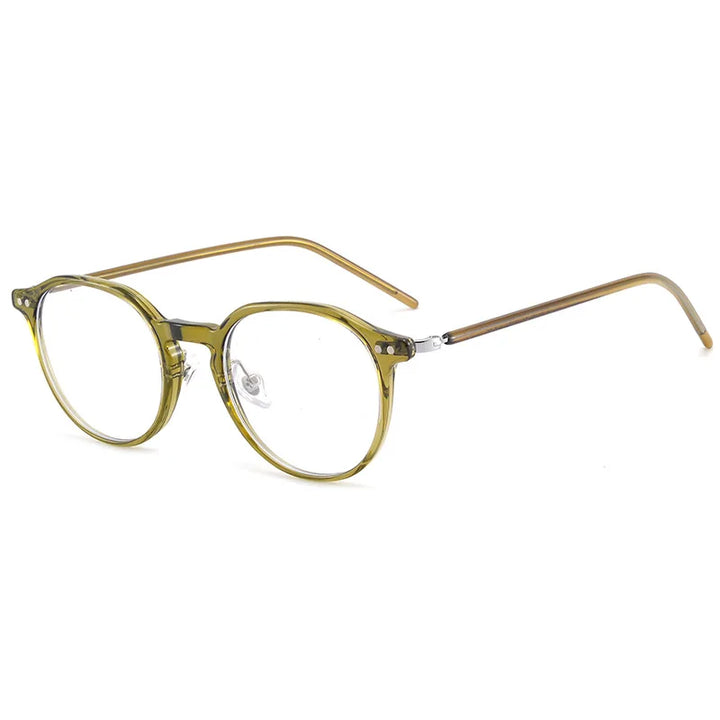 Momoja Women's Full Rim Oval Round Acetate Steel Eyeglasses 72272
