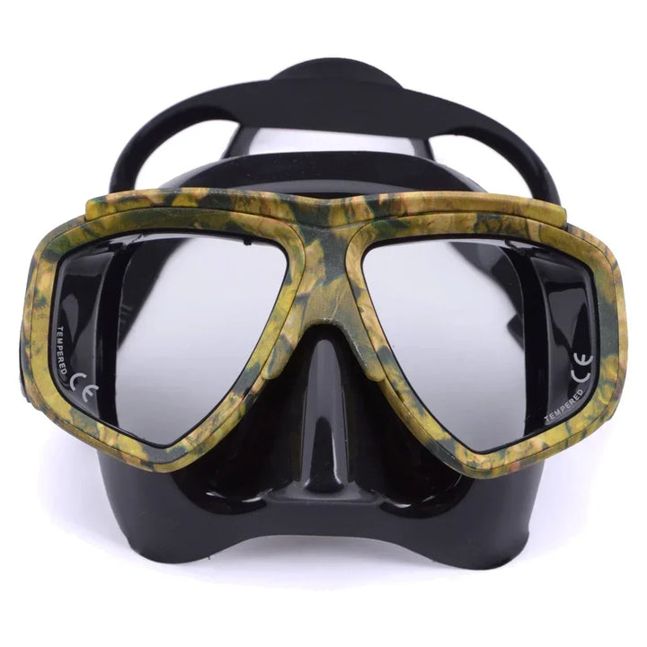Aleefa Unisex Goggle Pc Tempered Glass Lens Silicone Myopic Swim Mask 64203