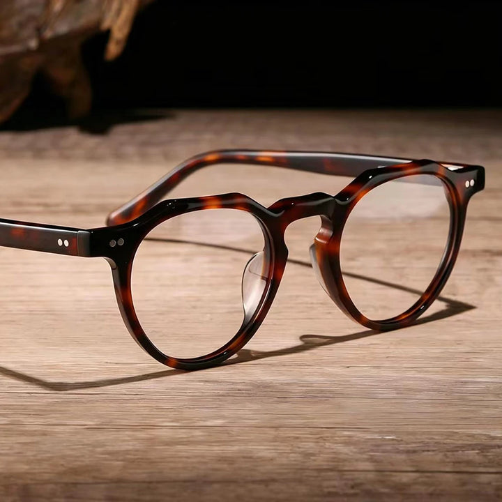 Bobbie Unisex Full Rim Geometric Acetate Eyeglasses 8097