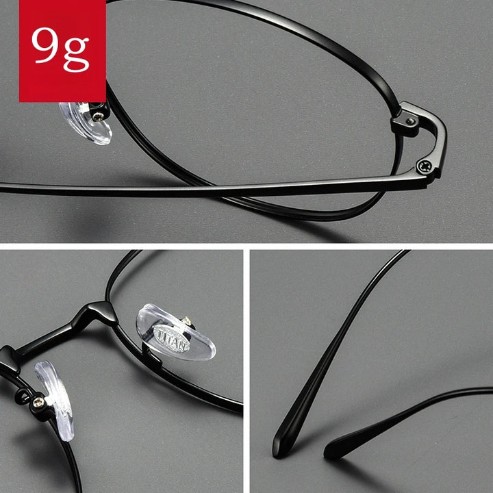 Yimaruili Unisex Full Rim Square Titanium Alloy Eyeglasses Y01052 Full Rim Yimaruili Eyeglasses   