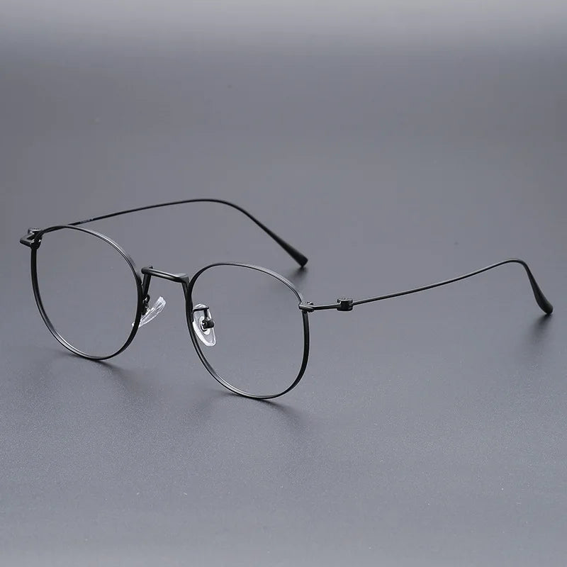 Momoja Women's Full Rim Round Titanium Eyeglasses 45110