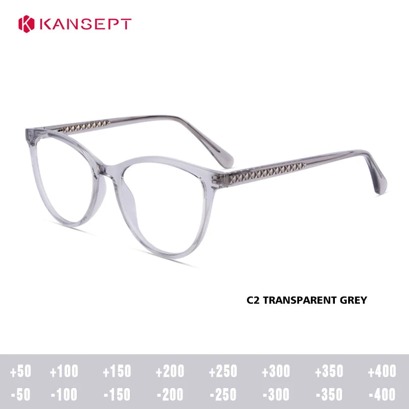 Kansept Unisex Full Rim Square Tr 90 Alloy Reading Glasses 25004