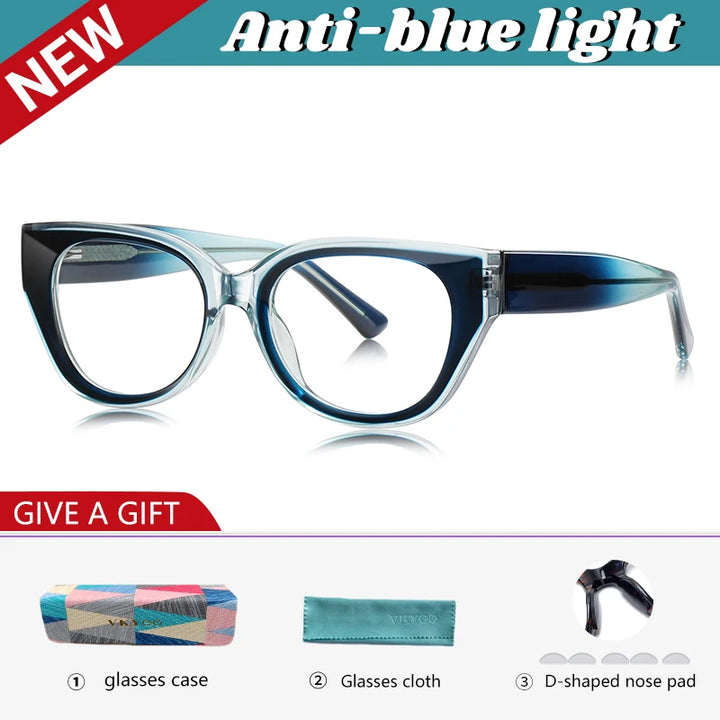 Vicky Unisex Full Rim Oval Tr 90 Titanium Reading Glasses 97020
