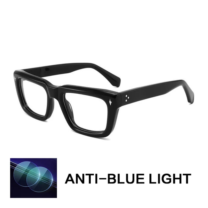 Gatenac Unisex Full Rim Square Brow Line Acetate Reading Glasses 882222