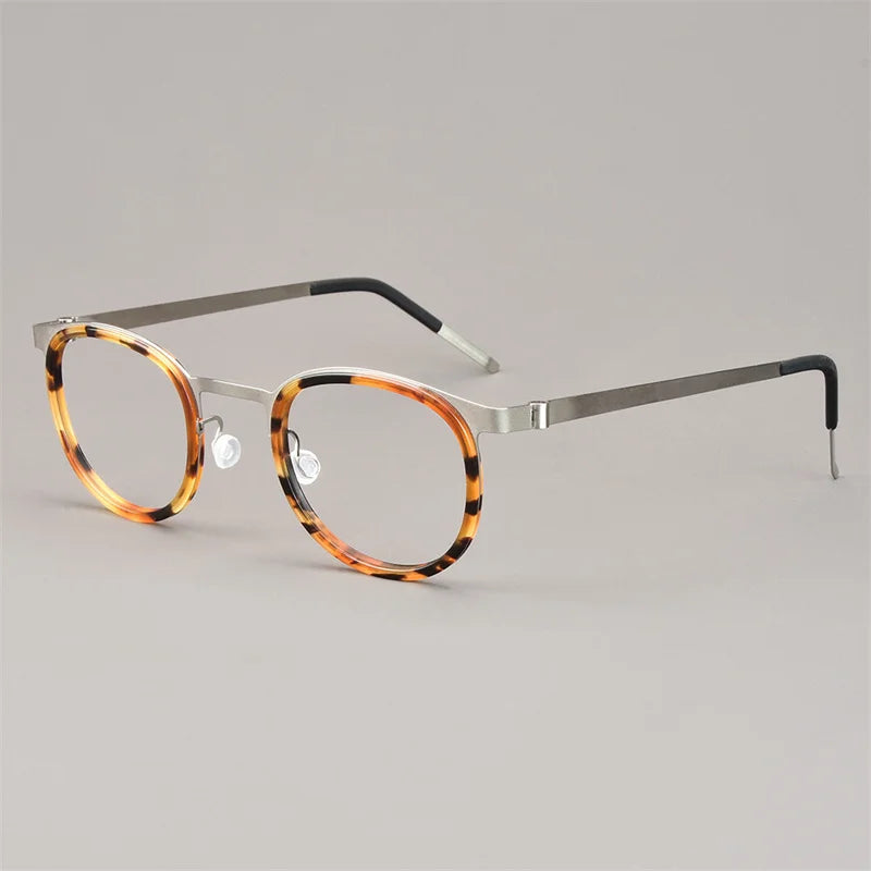 Bobbie Unisex Full Rim Round Acetate Eyeglasses 9704