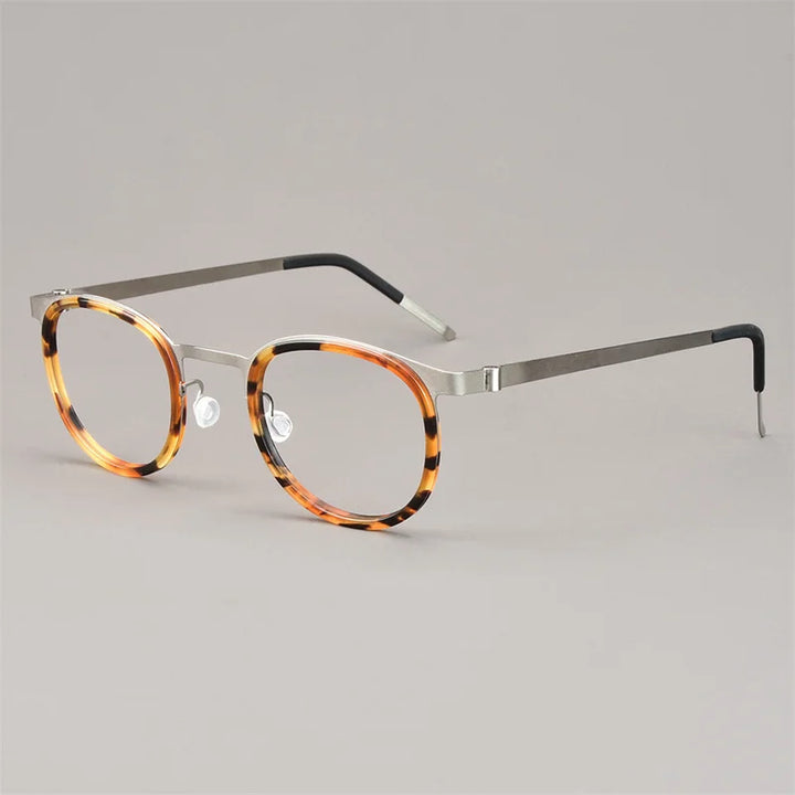 Bobbie Unisex Full Rim Round Acetate Eyeglasses 9704