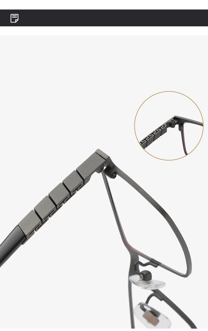 Reven Jate 71099 unisex rectangle titanium prescription eyeglasses — view 7