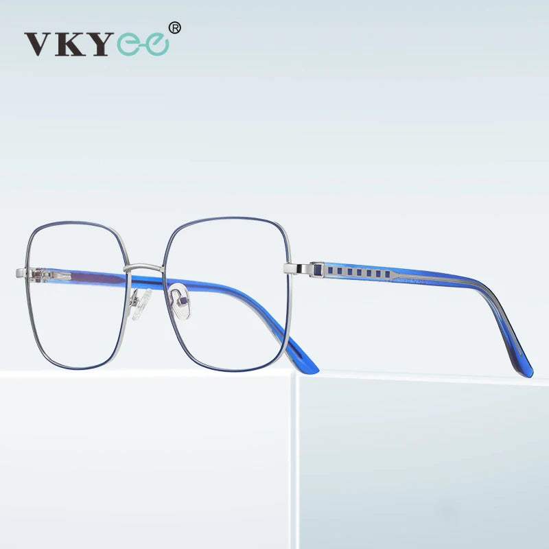 Vicky Women's Full Rim Large Square Alloy Reading Glasses 3064 Reading Glasses Vicky   