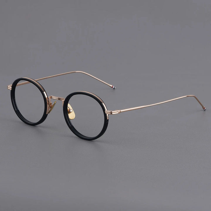 Bobbie Women's Full Rim Round Acetate Titanium Eyeglasses 906906