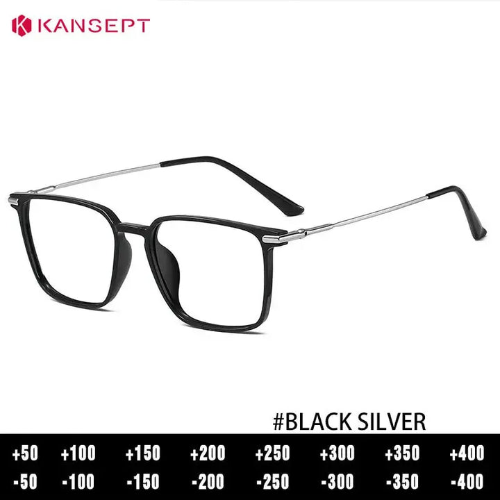 Kansept Unisex Full Rim Square Tr 90 Titanium Frames 005100 FuzWeb