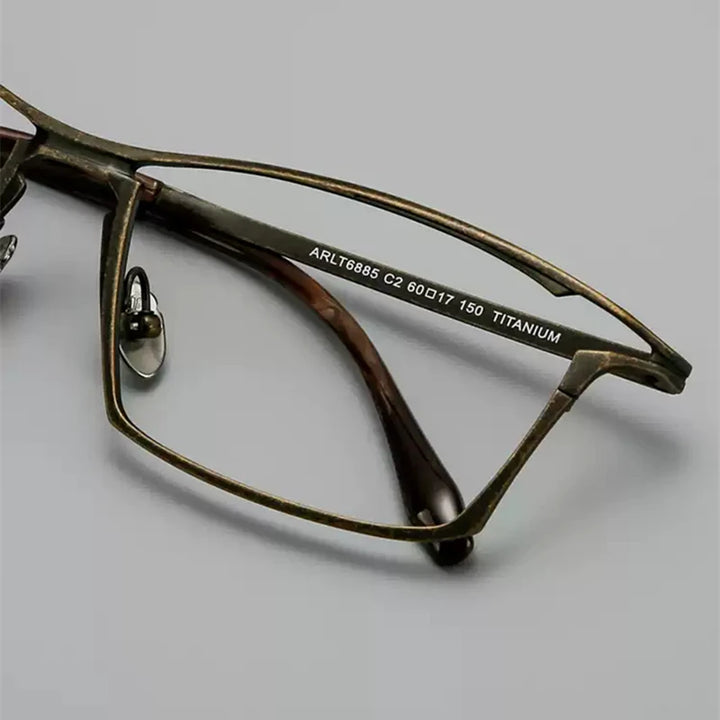 Blackmask Unisex Full Rim Square Titanium Eyeglasses BM-RLT6885