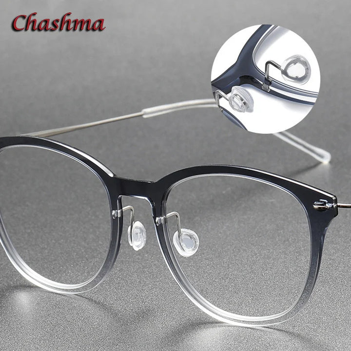 Chashma Ochki Unisex Full Rim Cat Eye Nylon Titanium Eyeglasses 6506 Full Rim Chashma Ochki   