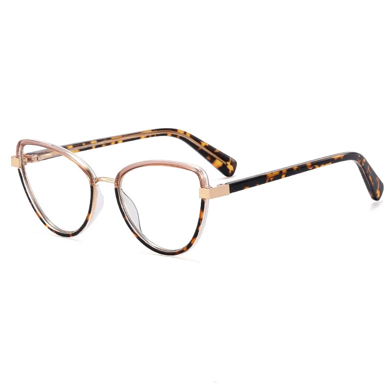 Yimaruili Women's Full Rim Cat Eye Tr 90 Alloy Eyeglasses 397740