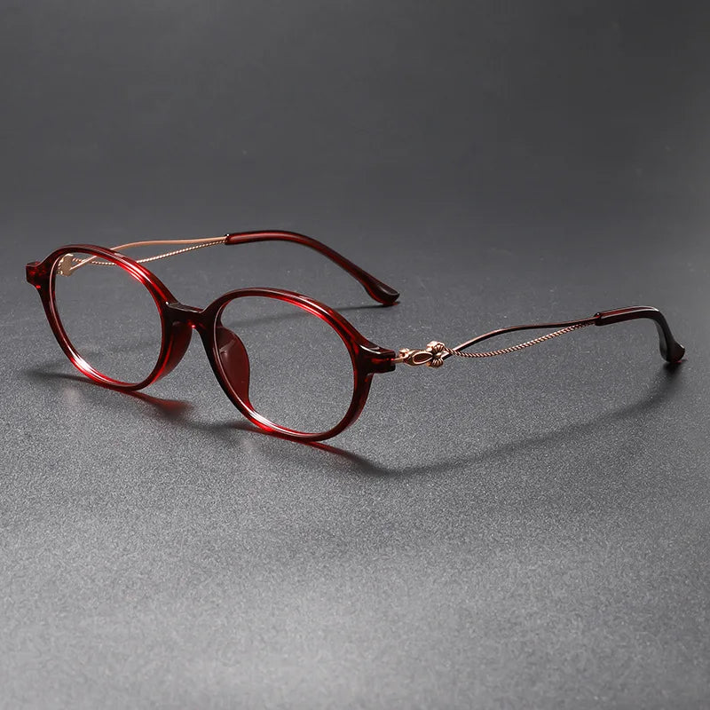Momoja Women's Full Rim Oval Cat Eye Tr 90 Alloy Eyeglasses 726013