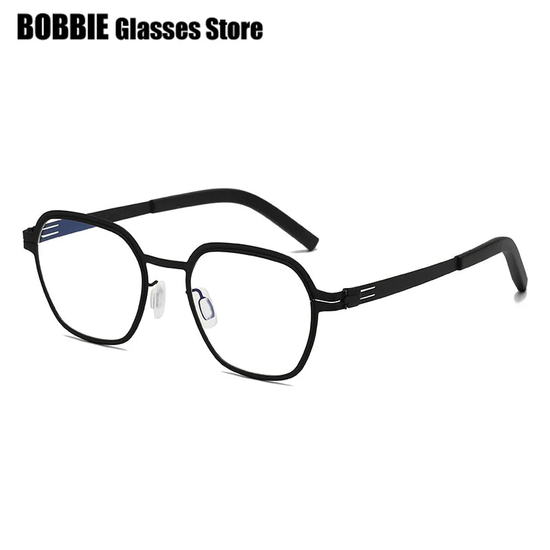 Bobbie Women's Full Rim Polygon Oval Screwless Steel Eyeglasses 464818