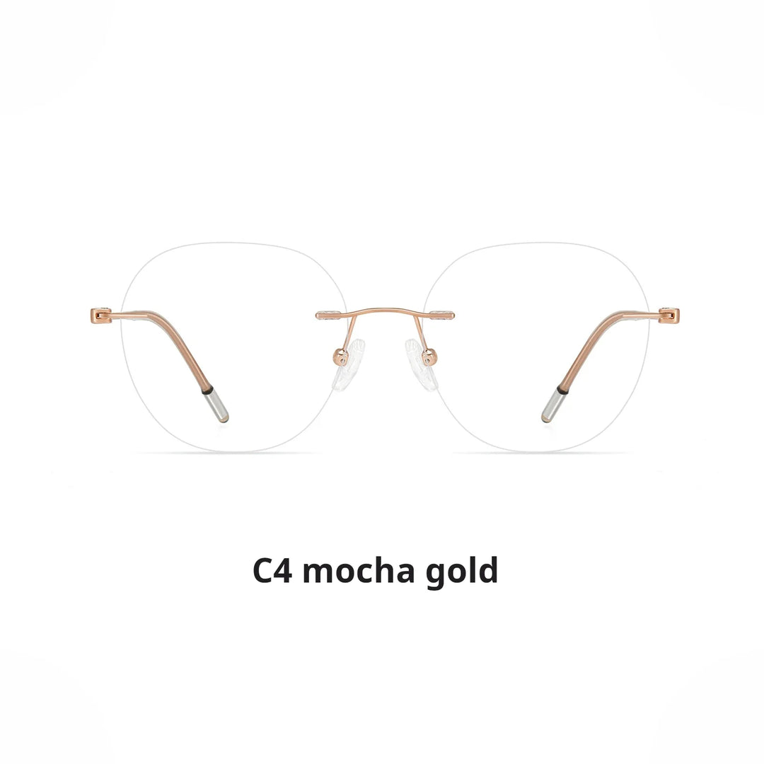 Xbora Unisex Rimless Classic Pure Titanium Eyeglasses 23006 — view 4 | Xbora at FuzWeb