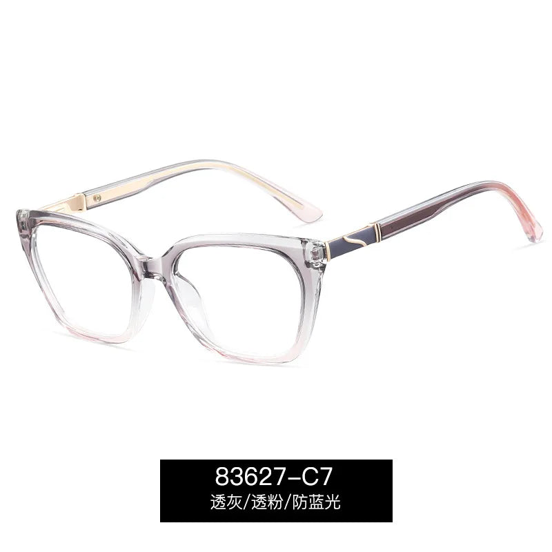 Reven Jate Women's Full Rim Square Tr 90 Alloy Eyeglasses 383627