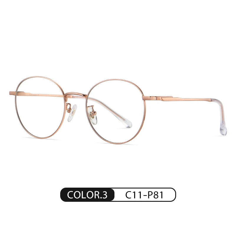Zirosat Women's Full Rim Oval Round Titanium Eyeglasses 62113