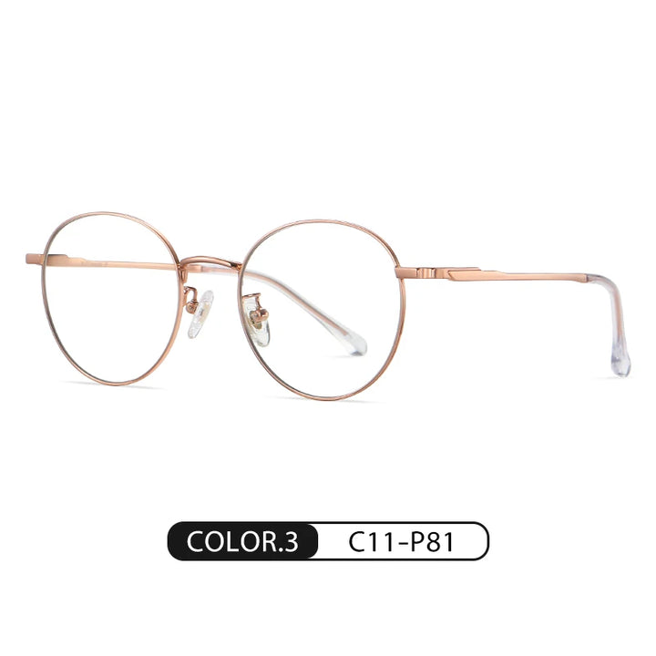 Zirosat Women's Full Rim Oval Round Titanium Eyeglasses 62113