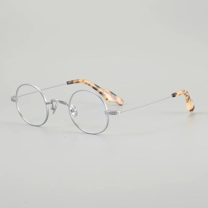 Muzz 649 men's small round titanium prescription eyeglasses — view 3