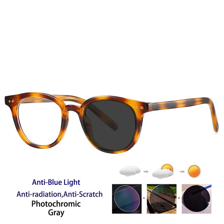 Kocolior Unisex Full Rim Oval Tr 90 Photochromic Reading Glasses 28005