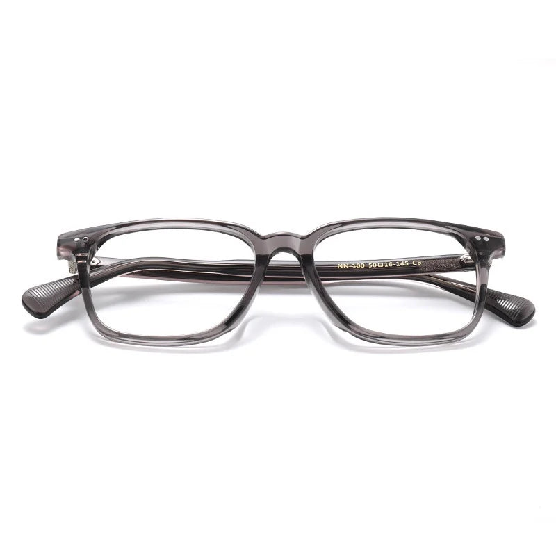 Nobler Unisex Full Rim Square Acetate Titanium Eyeglasses P100 Full Rim Nobler C6  