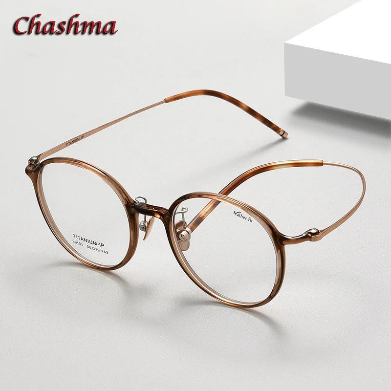 Chashma Ochki Women's Small Full Rim Round Tr 90 Eyeglasses L9101 Full Rim Chashma Ochki   