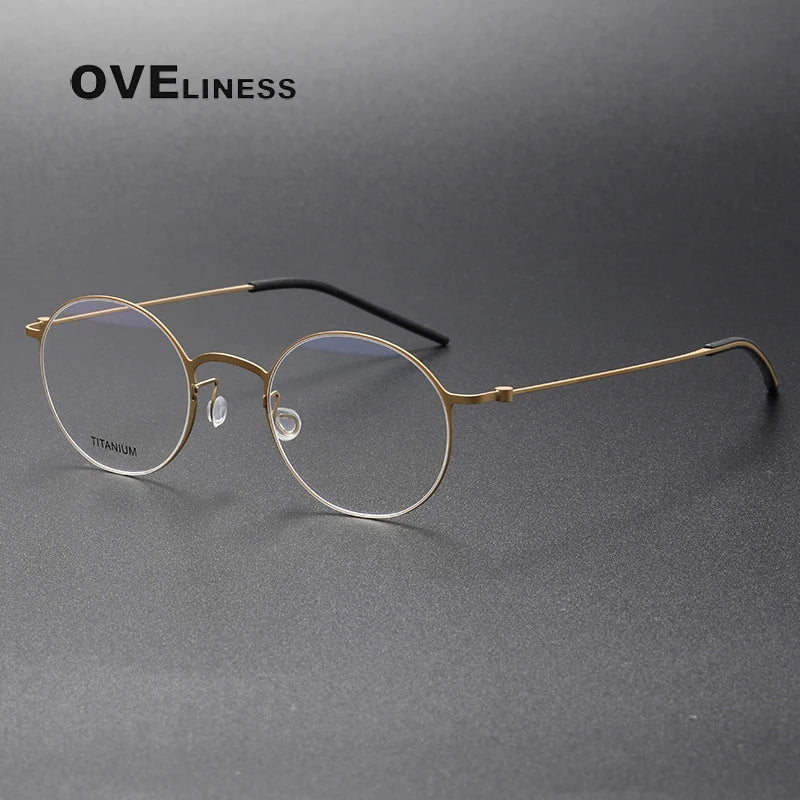 Oveliness Women's Full Rim Oval Round Titanium Eyeglasses 395504