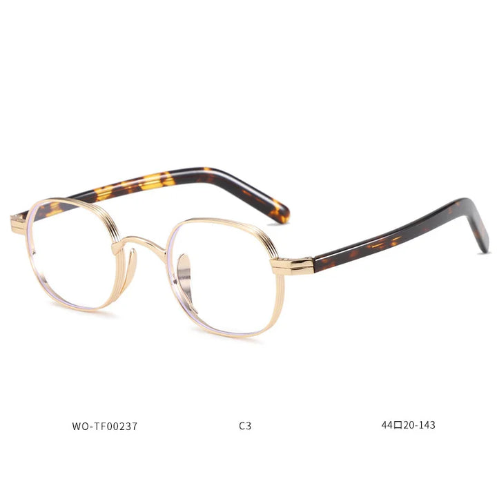Gmei Optical WO-TF00237 women's round alloy prescription eyeglasses — view 7