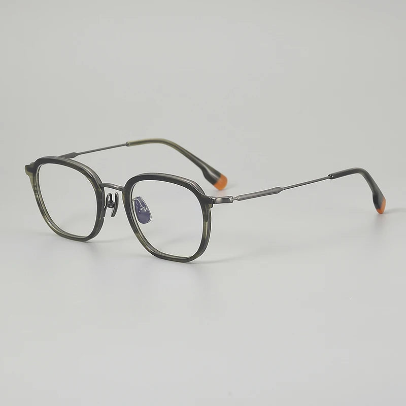 Aror Unisex Full Rim Square Acetate Titanium Eyeglasses 963805