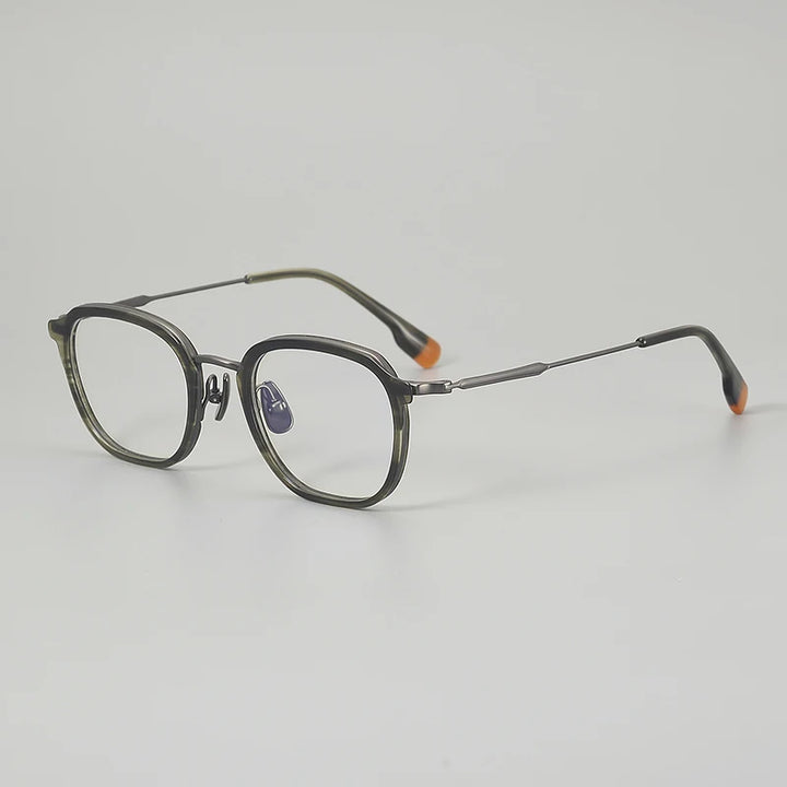 Aror Unisex Full Rim Square Acetate Titanium Eyeglasses 963805